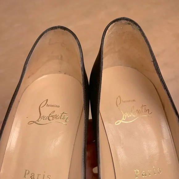 Christian Louboutin Paris US Size 7 VERY PRIVE 120 SATIN/KID TOE - Picture 13 of 15
